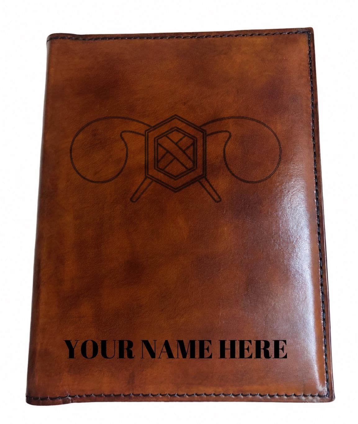 U.S. Army Signal Corps Leather Green Book Cover | Personalized Military Notebook Cover