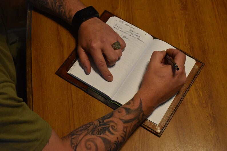 UPGRADE Custom Photo or Insignia Engraving Upgrade | Add an Image to the Back of Your Leather Book Cover