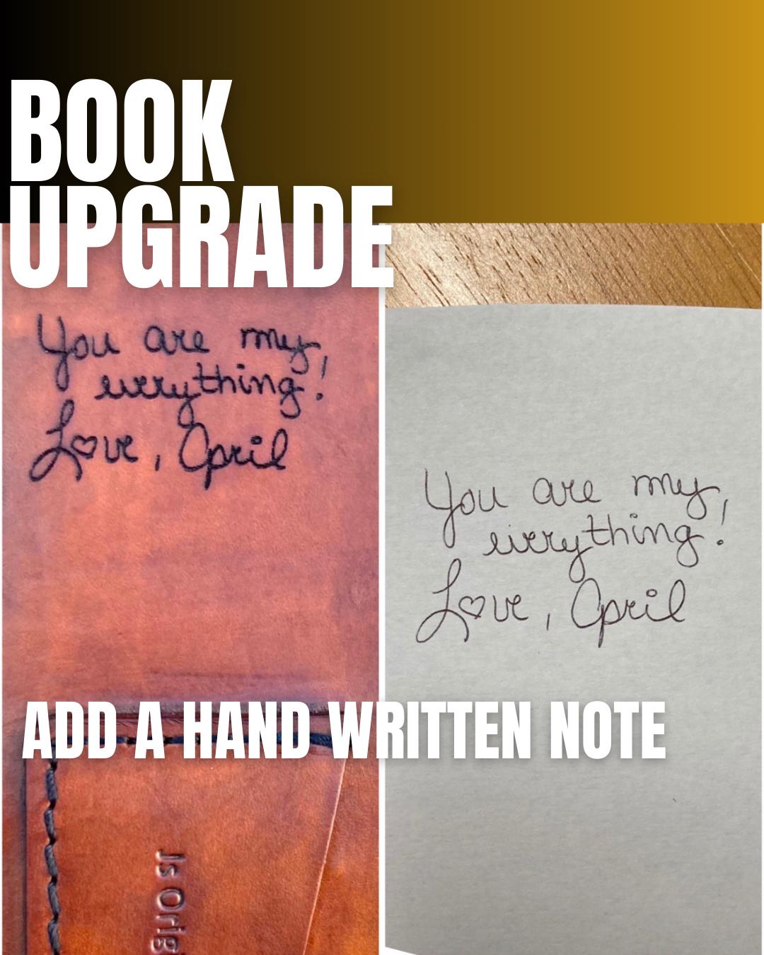 Handwritten Note Engraving Upgrade | Preserve a Personal Message in Leather