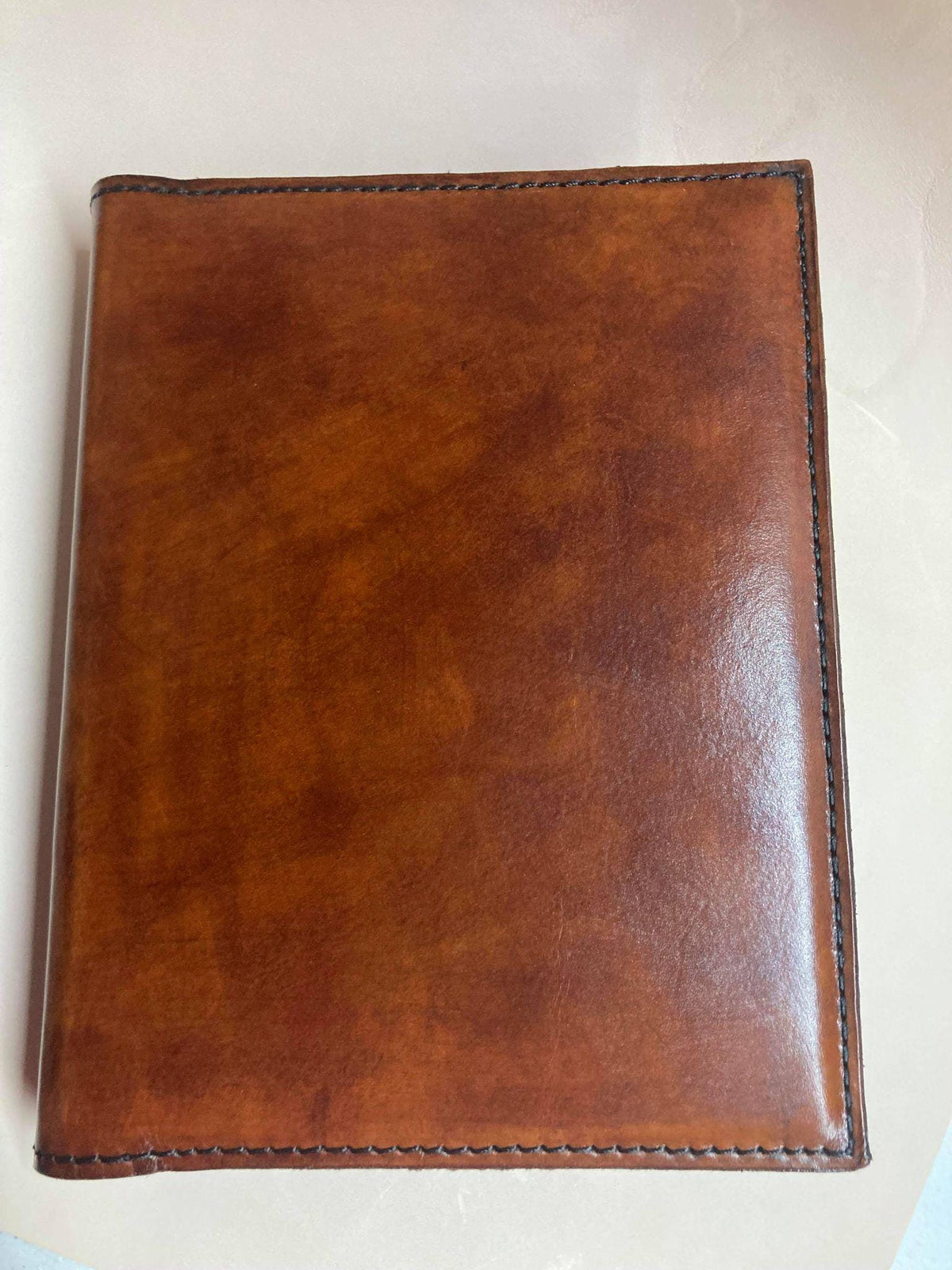 Personalized Leather Green Book Cover | Custom Name or Monogram | Military Notebook Cover