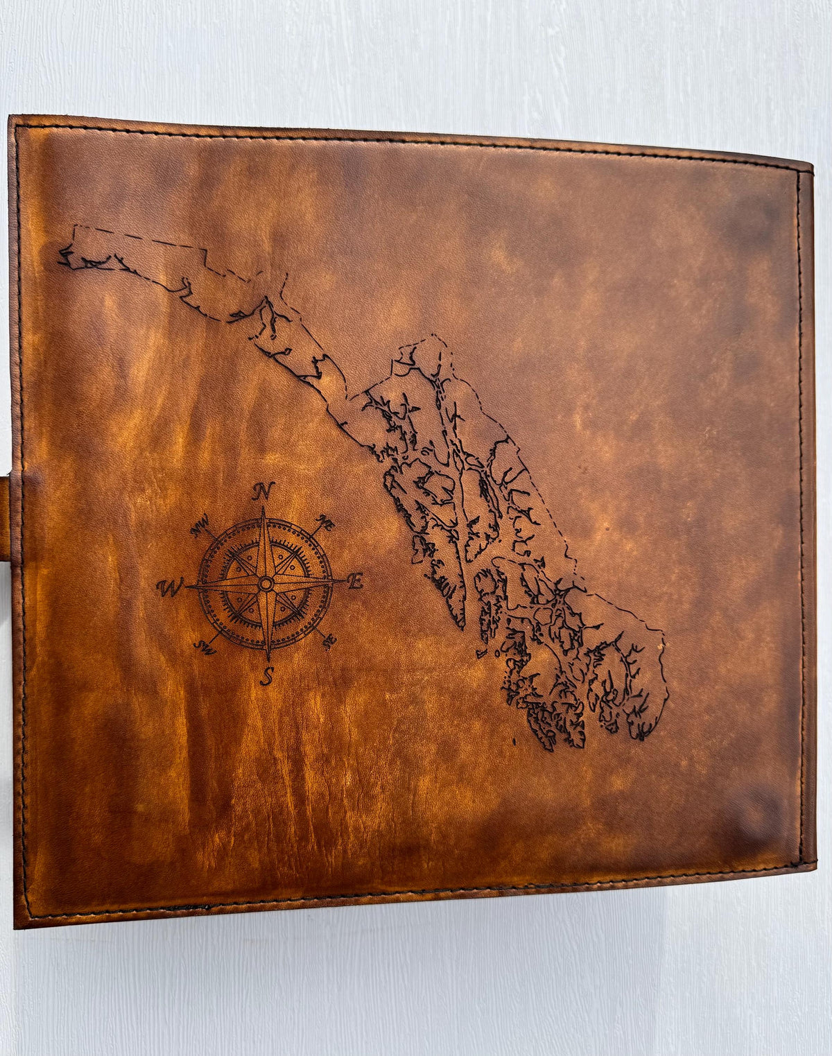 USCG Chief Charge Book | All-Leather 3-Ring Binder | Personalized Coast Guard Chief Binder