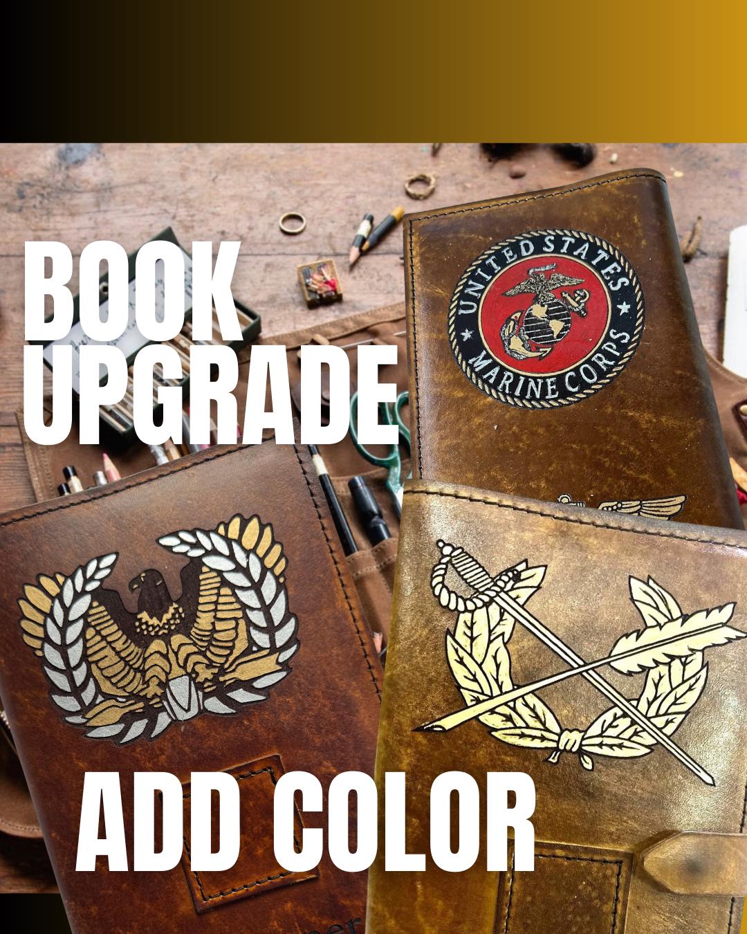 U.S. Navy Command Senior Chief Leather Book Cover | Personalized USN Military Notebook Cover