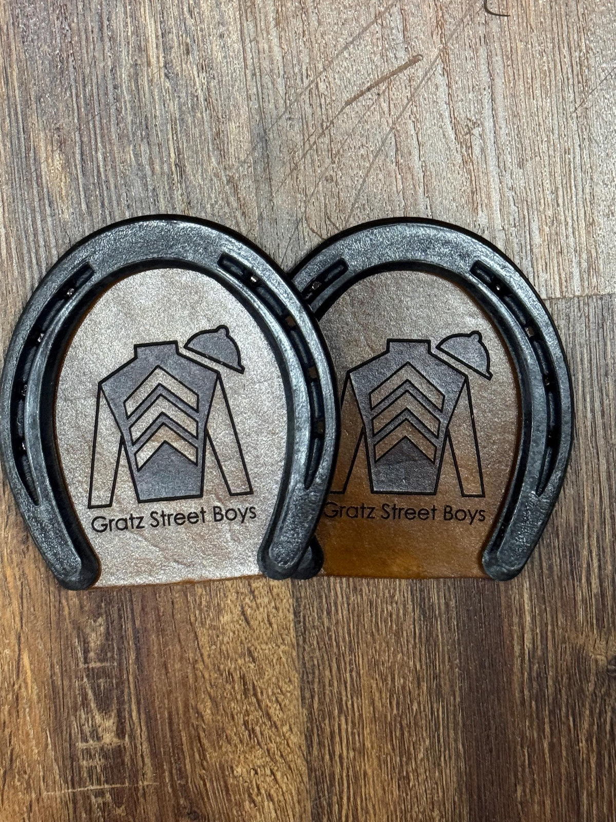 Personalized Horseshoe Coaster | Custom Jockey Silks, Farm Logo or Business Design