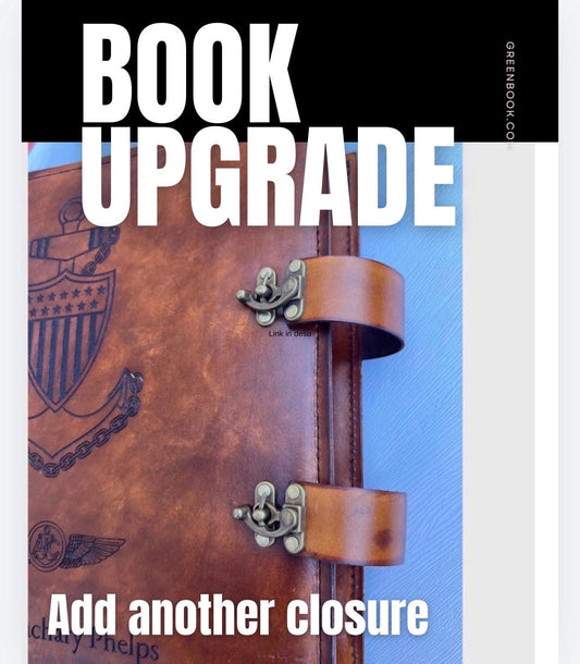 UPGRADE, Double Hook Lock Closure Upgrade | Custom Leather Book Cover Add-On