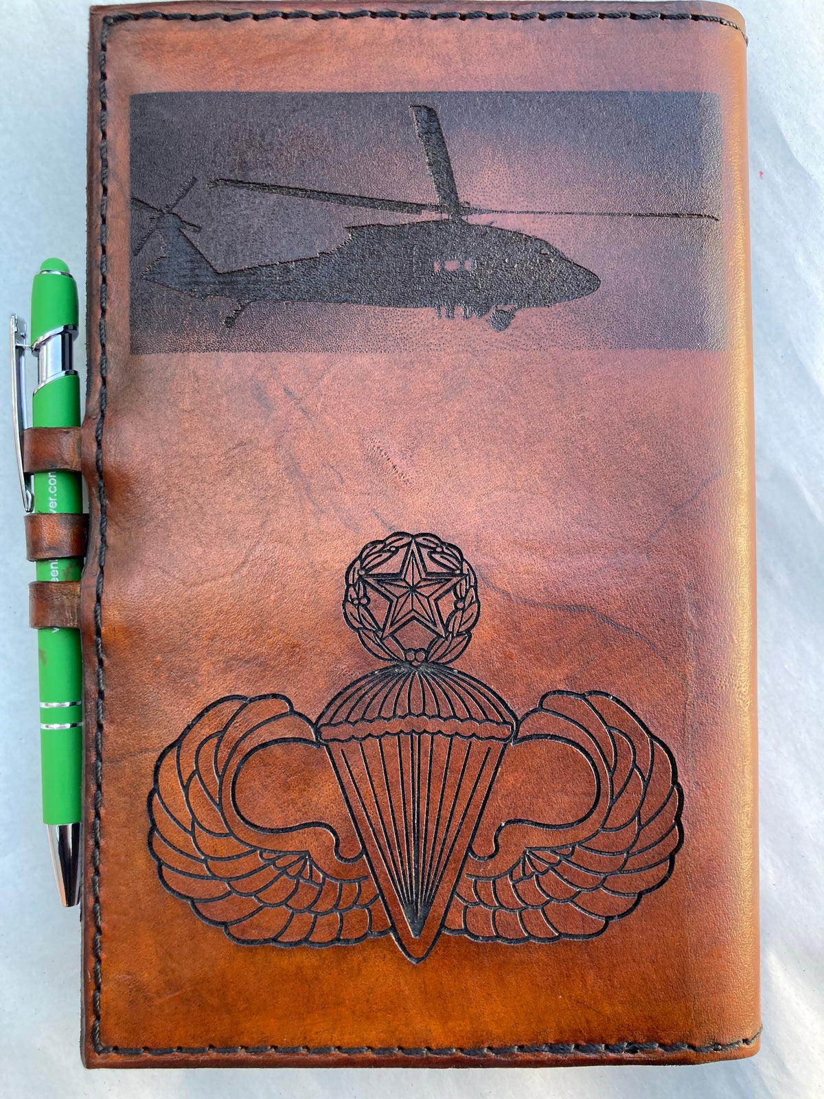 UPGRADE Custom Photo or Insignia Engraving Upgrade | Add an Image to the Back of Your Leather Book Cover