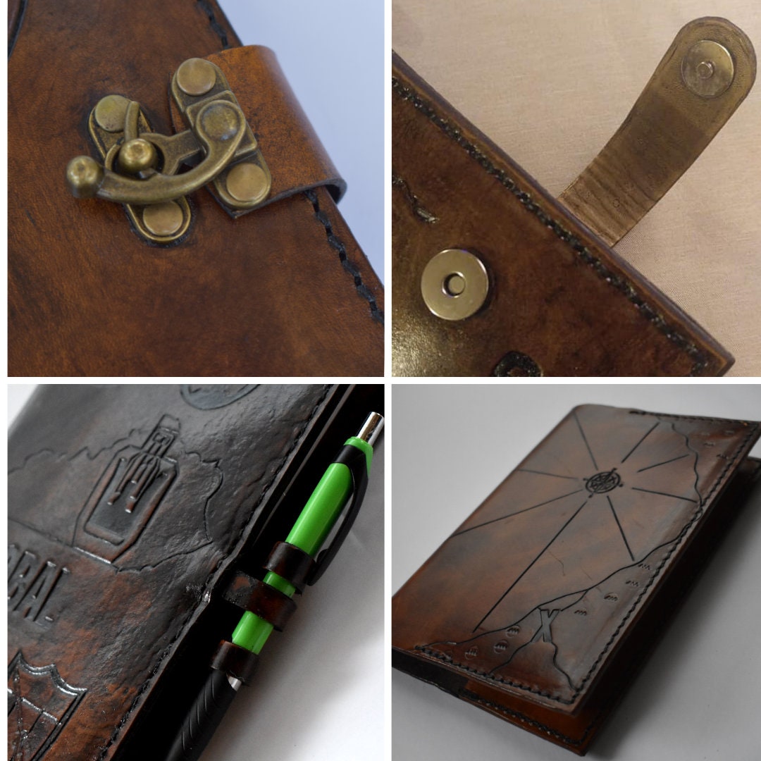 U.S. Army Signal Corps Leather Green Book Cover | Personalized Military Notebook Cover