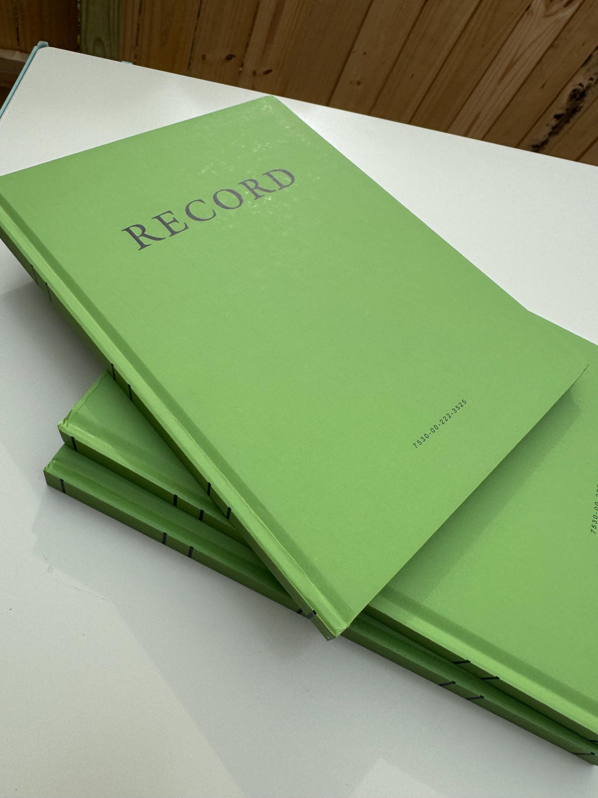 U.S. Military Green Record Book | 8" x 11" Replacement Notebook for Leather Covers