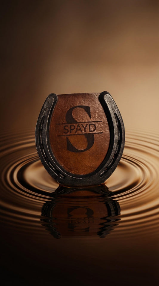 Personalized Horseshoe Leather Coaster
