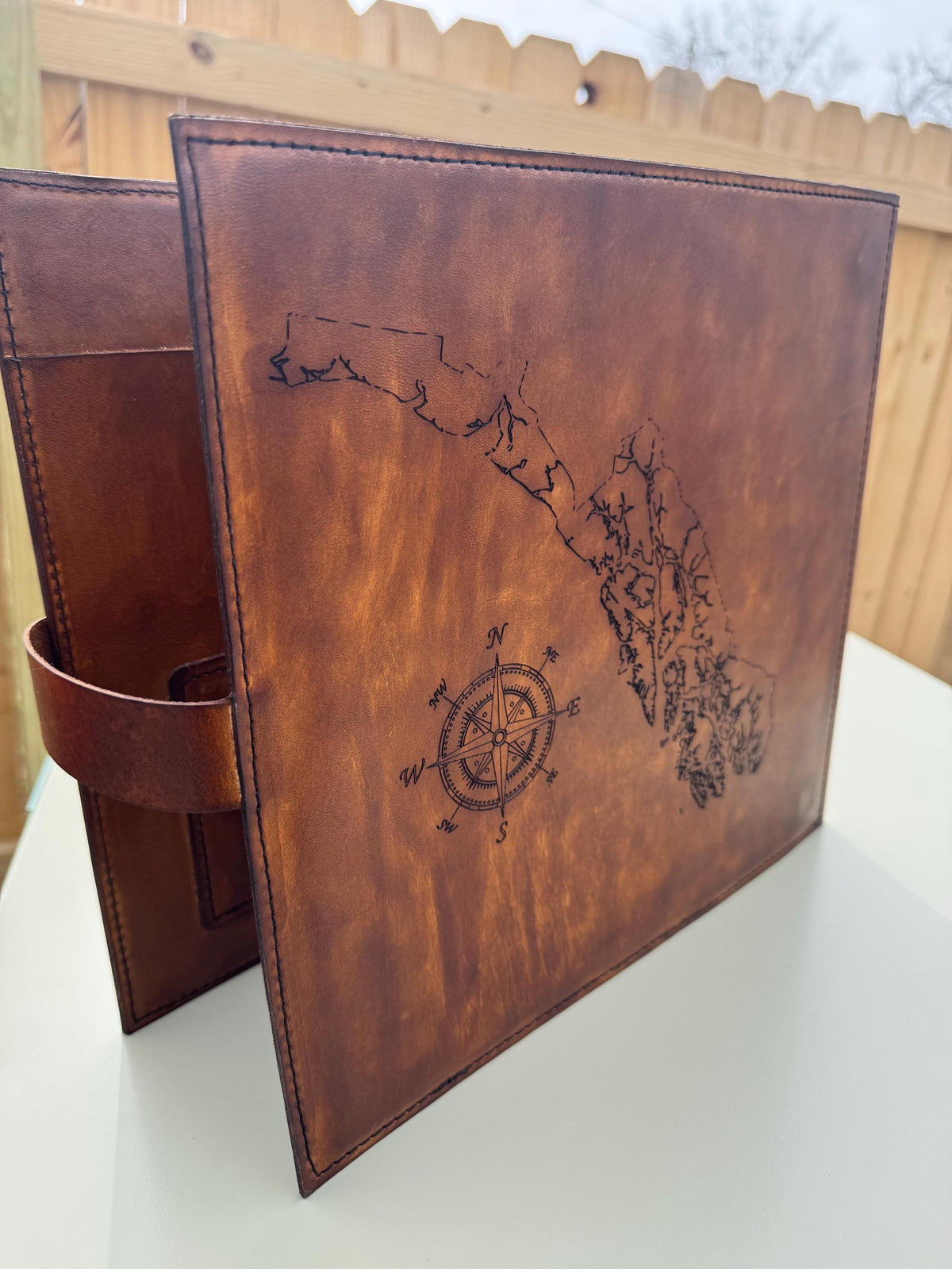 USCG Chief Charge Book | All-Leather 3-Ring Binder | Personalized Coast Guard Chief Binder