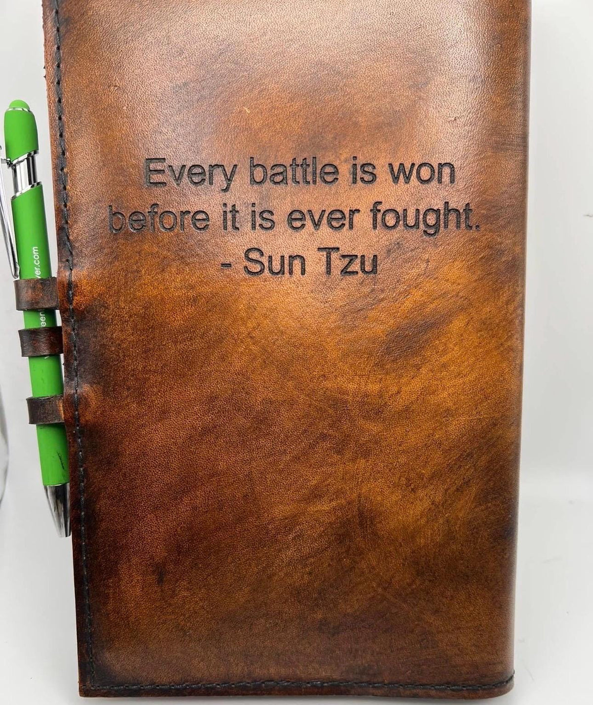 UPGRADE - Custom Quote Engraving Upgrade | Add a Personalized Quote to the Back of Your Leather Book Cover