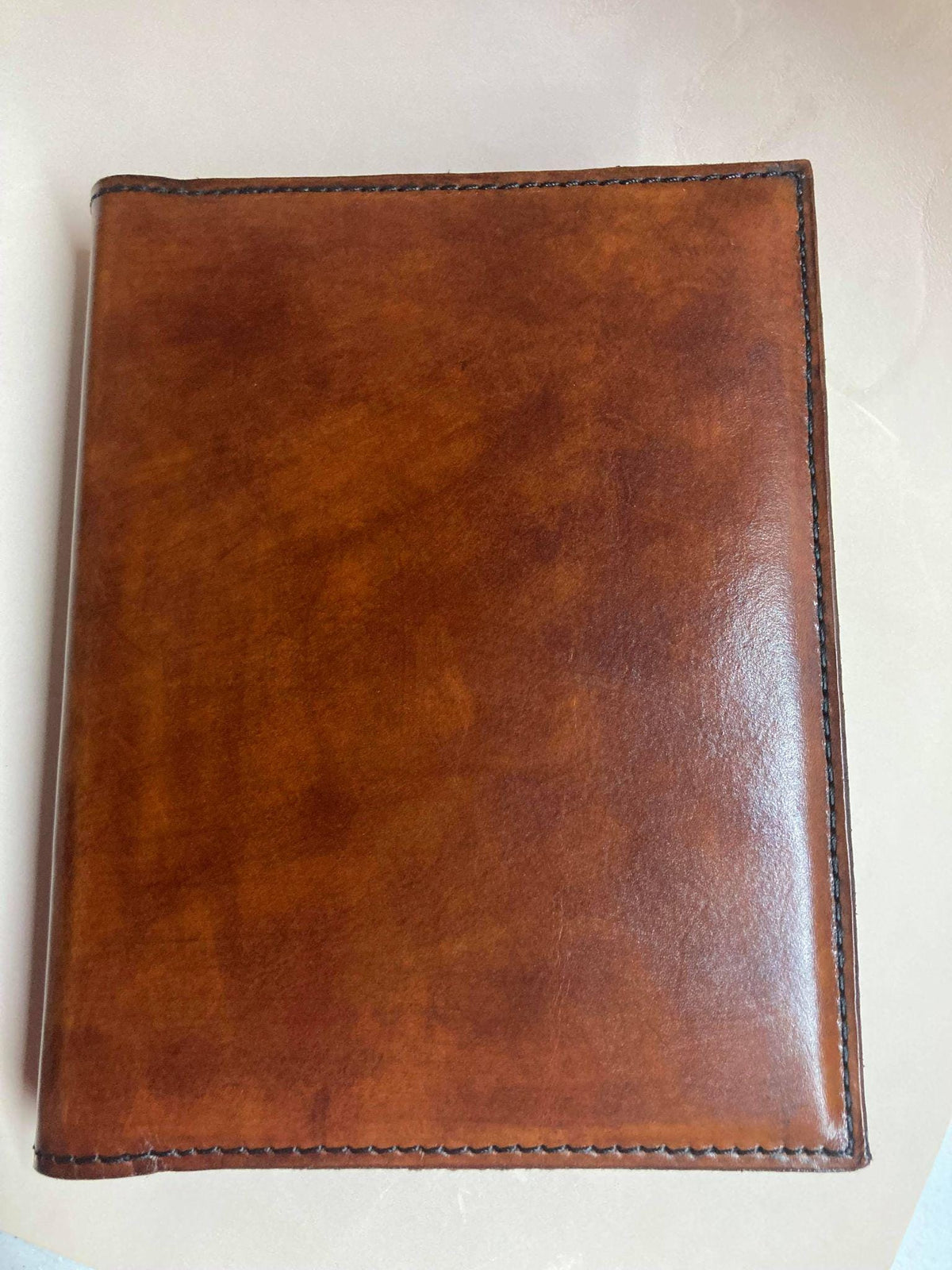 Personalized Leather Green Book Cover | Custom Name or Monogram | Military Notebook Cover