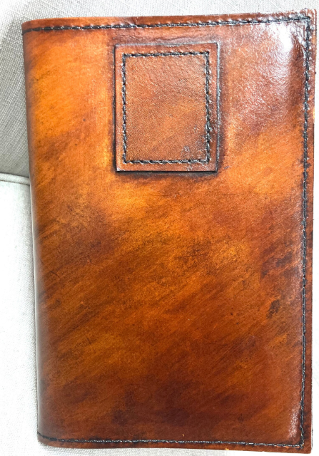 Personalized Leather Green Book Cover | Custom Name or Monogram | Military Notebook Cover